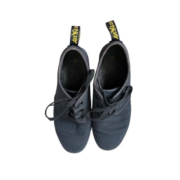 Doc Dr. Martens Women's Black Canvas Soho Three Eye Lace Up Shoe Sneakers SZ 6 - Picture 2 of 8